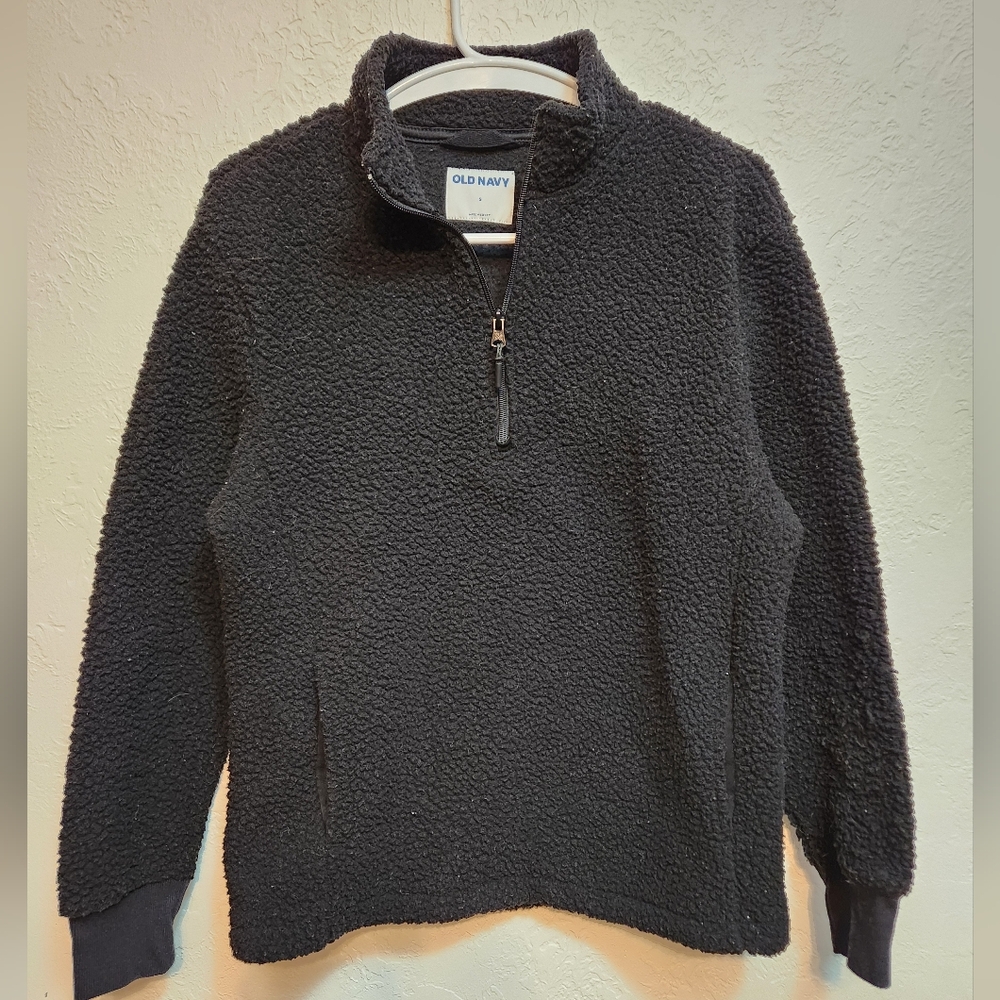 Womens Old Navy Fleece Sweater. Sz Small. Black.